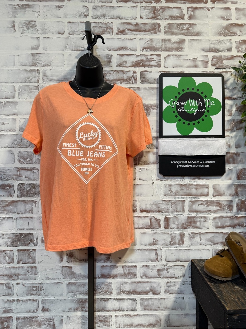 Lucky Brand Coral Short Sleeve Graphic Tee